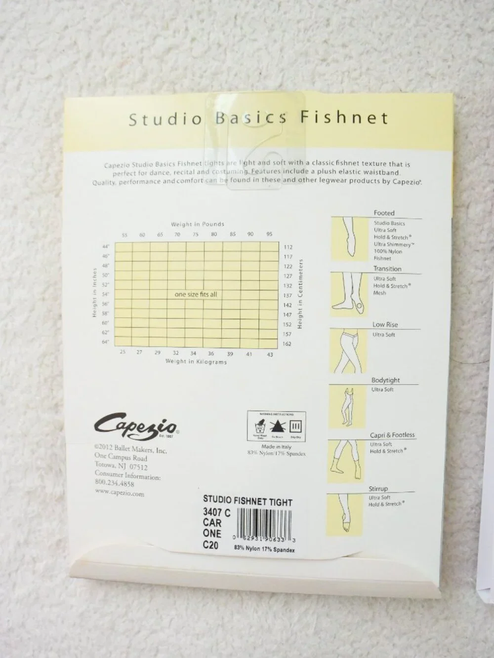 *Capezio* Classic Studio Basics Fishnets Caramel/Tan - S/M - NEW!